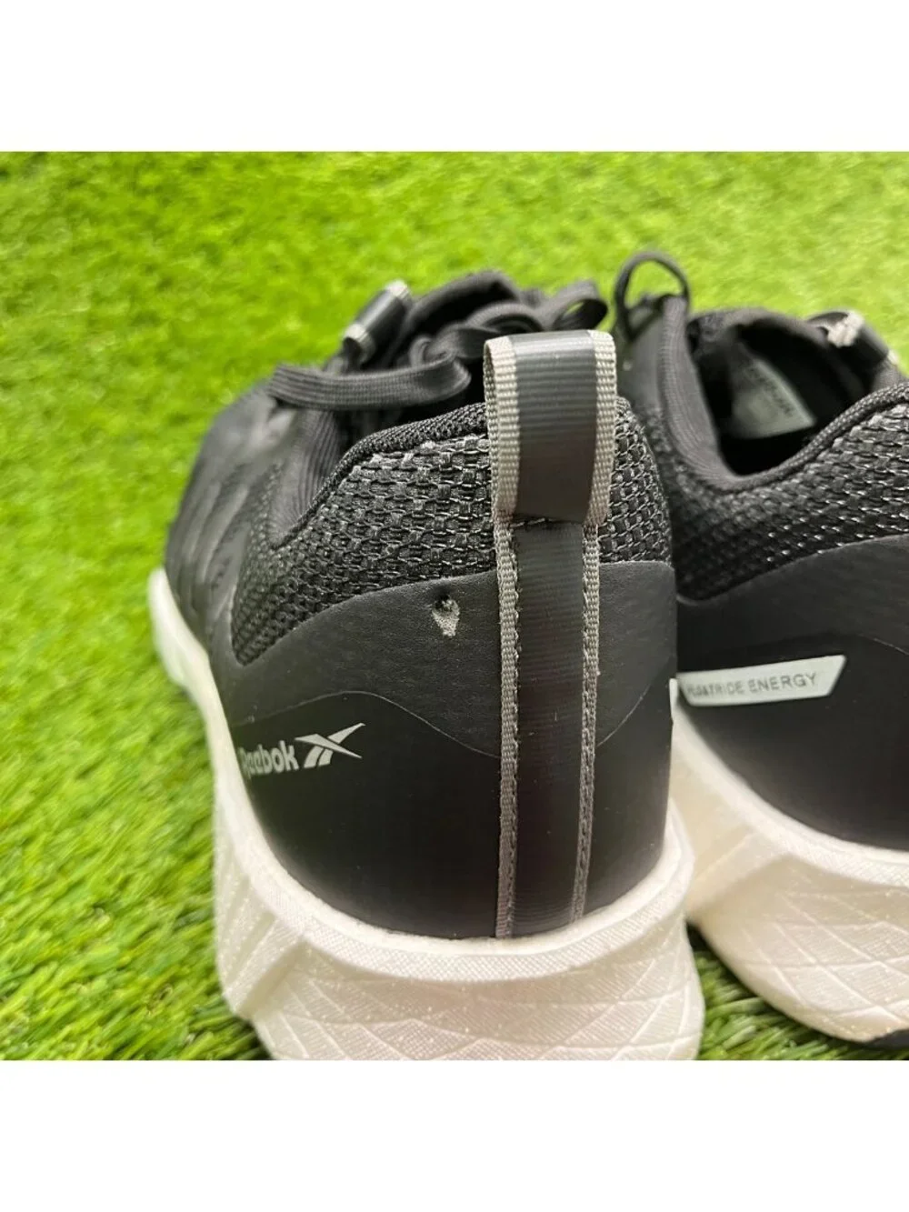 Reebok Fusion Flexweave Mens Size 15 Black White Composite Toe Safety Work Shoes